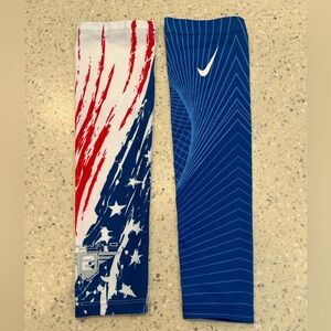Nike & Bucwild Sports Patriotic Arm Sleeves Red White Blue